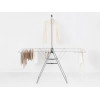 Brabantia HangOn wasrek met kledinghangerstang, 25 m, Metallic Grey