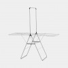 Brabantia HangOn wasrek met kledinghangerstang, 25 m, Metallic Grey