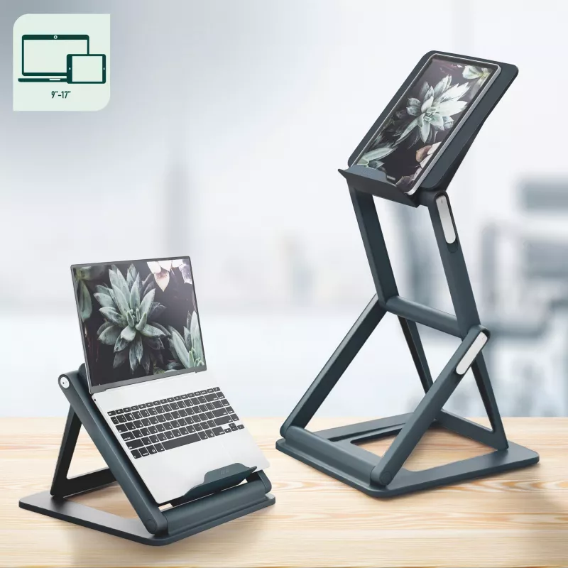 Leitz Ergo 2-in-1 zit-sta laptopstandaard, zwart (65890089)