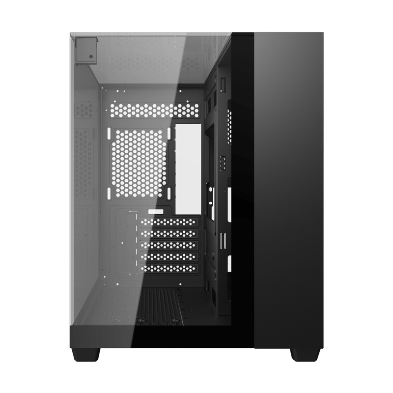 Darkflash TH285M Micro-ATX computerbehuizing met gehard glas, zwart