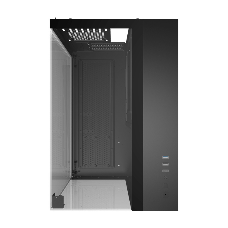 Darkflash TH285M Micro-ATX computerbehuizing met gehard glas, zwart