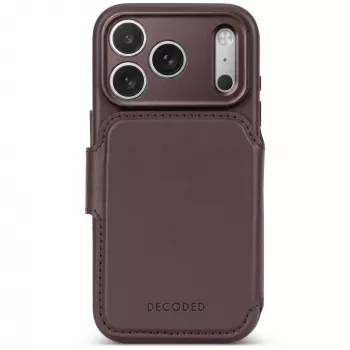 Decoded Leather afneembare portemonnee – lederen hoes voor iPhone 18 Pro / 17 Pro, compatibel met MagSafe (chocolat brown)