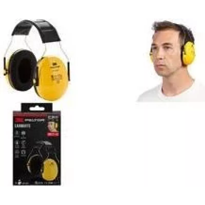3M Peltor Optime H510AC oorkap, geel/zwart, verstelbare hoofdbeugel, schuimvulling