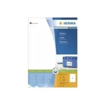 HERMA Premium – Permanent zelfklevende, mat gelamineerde papieretiketten – wit – 297 x 200 mm – 100 etiket(ten) (100 vel x 1)
