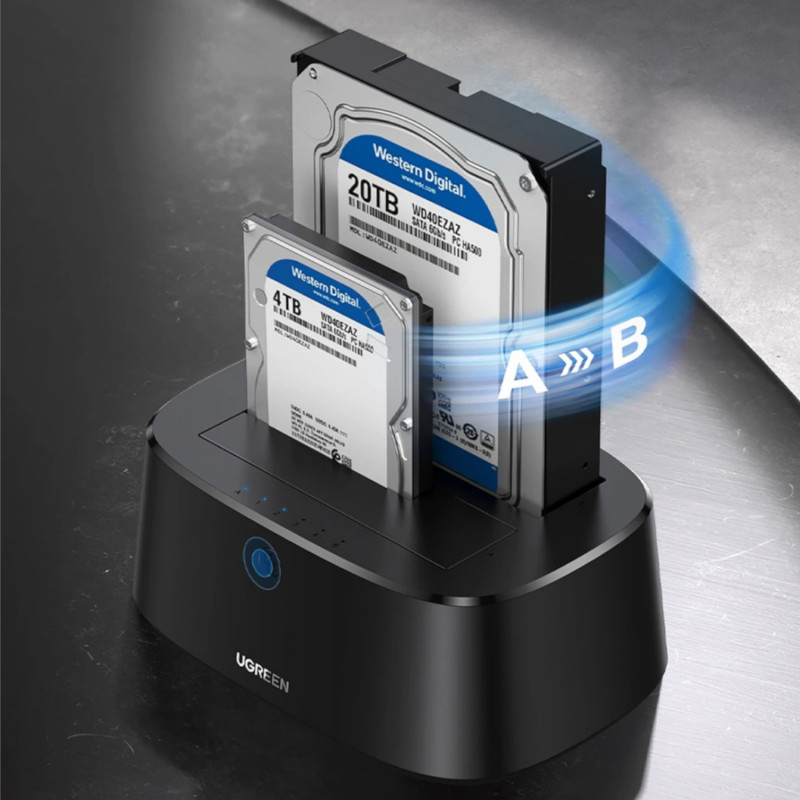 UGREEN CM198 2,5 inch/3,5 inch SATA HDD/SSD naar USB 3.0 dockingstation (50857)