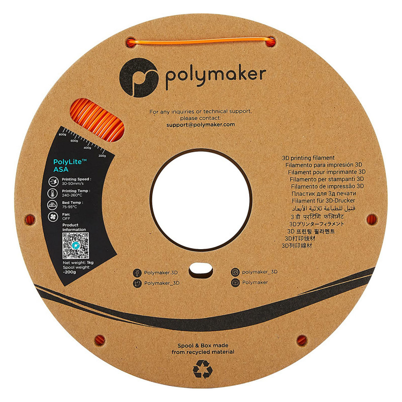 Polmask ASA 1,75 mm oranje 1 kg 3D-printerfilament