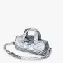 Weektas LOQI Metallic – zilver Puffy (medium)