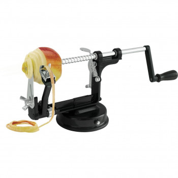 GEFU 13560 schiller fruit & groente mechanische schiller zwart, roestvrij staal