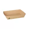 Papstar 87246 wegwerpschaal, rechthoekig, karton, bruin, 80 stuks