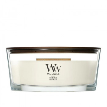 WoodWick White Teak Ellipse kaars, 453,6 g