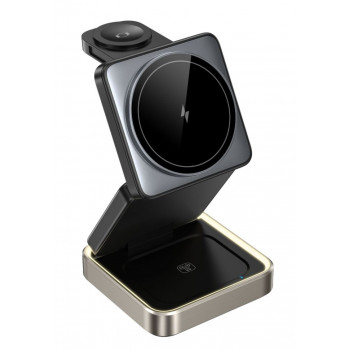 Acefast E20 3-in-1 Desktop-draadloos laadstation, zwart
