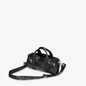 LOQI Metallic weekender-tas – zwart (klein)