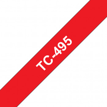 Brother TC-495 lint, wit op rood (TC495)