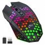 GameBox gaming-muis RGB 2,4GHz draadloos holle behuizing + USB-opladen 1600 DPI zwart