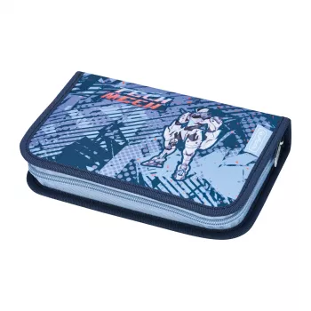 herlitz Tech Mech etui, 31-delige set van polyester, afmetingen: (B)205 x (D)140 x (H)38 mm, 2 kleppen