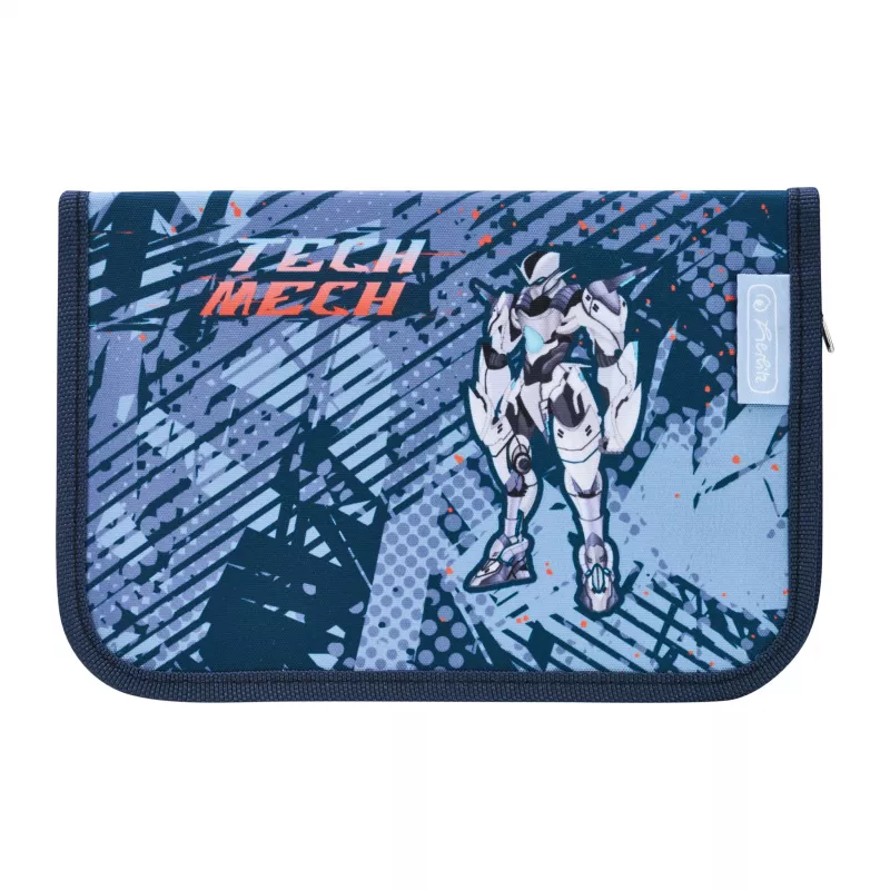 herlitz Tech Mech etui, 31-delige set van polyester, afmetingen: (B)205 x (D)140 x (H)38 mm, 2 kleppen