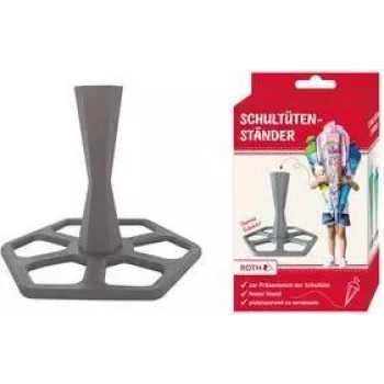 ROTH schooltasstandaard, van kunststof, grijs voor losse schooltassen 700 en 850 mm, 3-delig