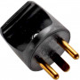 Microconnect netstekker (rond), zwart
