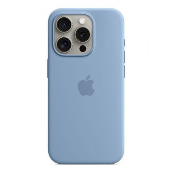 Apple iPhone 15 Pro Max silicone hoesje met MagSafe – blauw