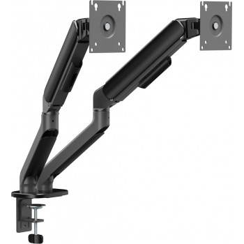 Secomp STANDARD dual-monitorarm, mechanische veer, 17–32 inch, max. 2 × 10 kg, zwart (11.55.0001)