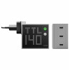 SHARGE Pixel 140 GaN-oplader, 140W, 3x USB-C, dot-matrix-display - grijs