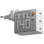 SHARGE Pixel 140 GaN-oplader, 140W, 3x USB-C, dot-matrix-display - wit