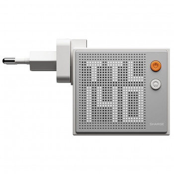 SHARGE Pixel 140 GaN-oplader, 140W, 3x USB-C, dot-matrix-display - wit