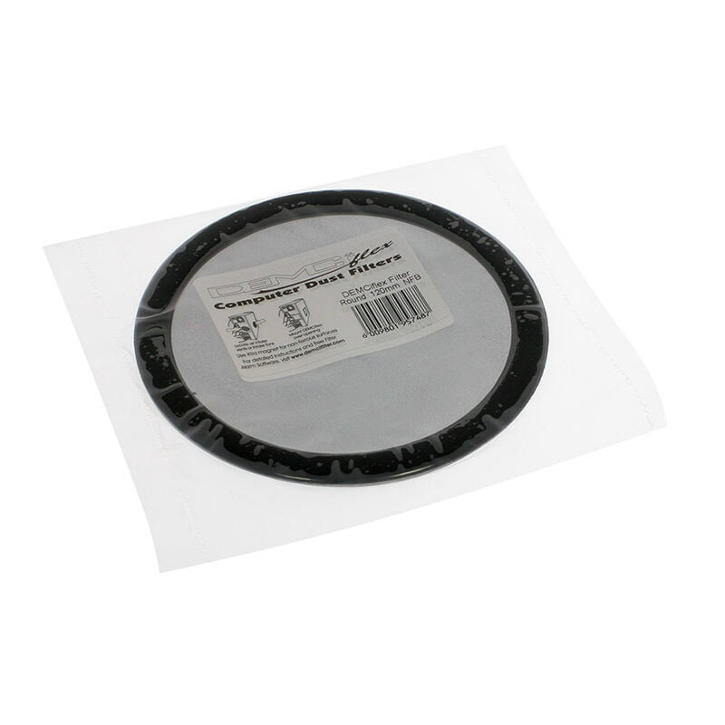 DEMCiflex stoffilter 120mm, rond - zwart/zwart