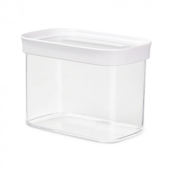 emsa bewaarglas OPTIMA, rechthoekig, 1,0 liter transparant/wit, verse seal, BPA-vrij, kunststof