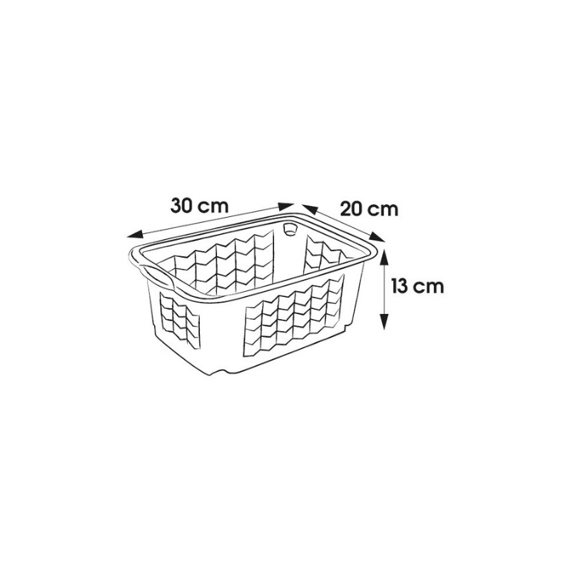 Keeeper mand S 30x20x13cm Fritz transparant