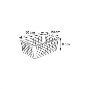 Keeeper mini-mand 30x20x11cm Fred transparant grijs