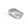 STARPAK aluminiumschalen met deksel 700 ml zilver