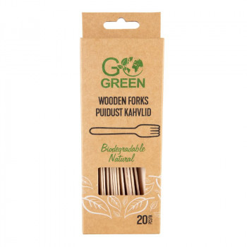 Gogreen Go Green houtvorken, 20 stuks