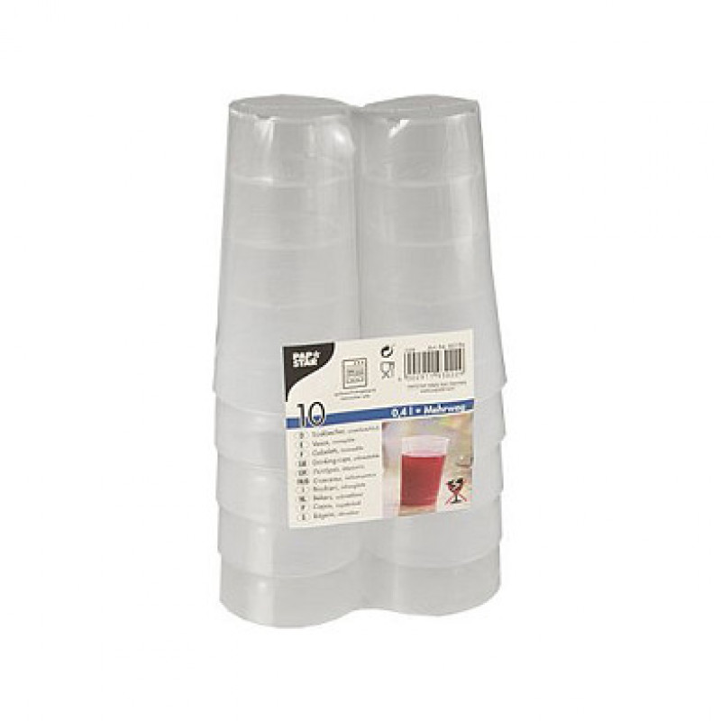 PAPSTAR herbruikbare beker 7,5 cm 0,4 l transparant