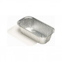 STARPAK aluminium dienbladen met deksels, 1500 ml, zilver