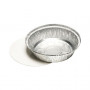 Starpak aluminium dienbladen met deksel, 23 cm, 1000 ml, zilver