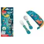 Maped PICNIK bestekset JUNGLE FEVER 3-delig turquoise met etui RVS ABS