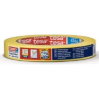 TESA 4334 afdekband, 19 mm x 50 m, geel