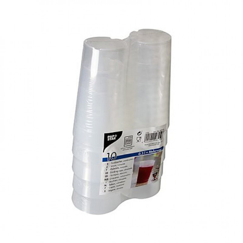 PAPSTAR herbruikbare beker 7 cm 0,3 l transparant