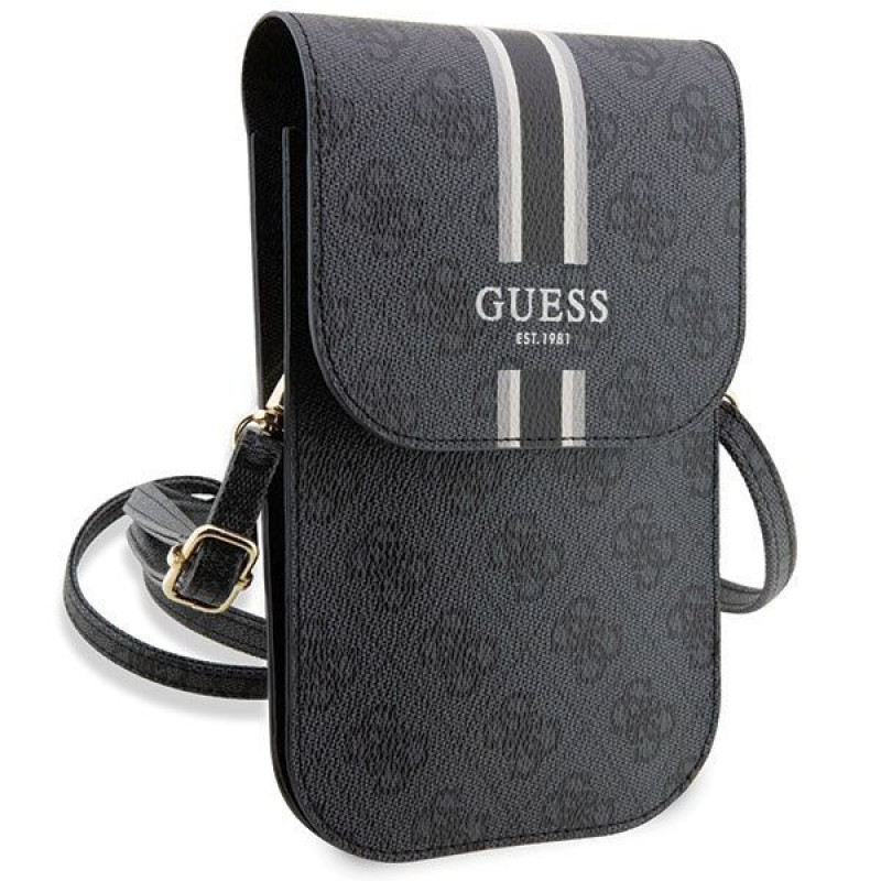 Guess 4G Stripe telefoontas, zwart