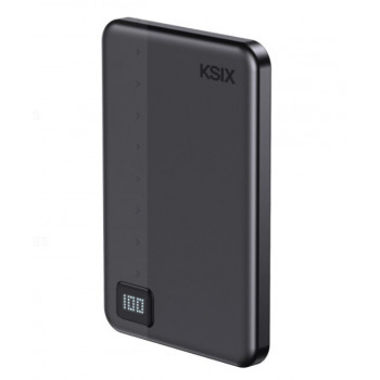 Ksix powerbank Magslim 5000 mAh magnetisch USB-C PD 20W digitaal display zwart