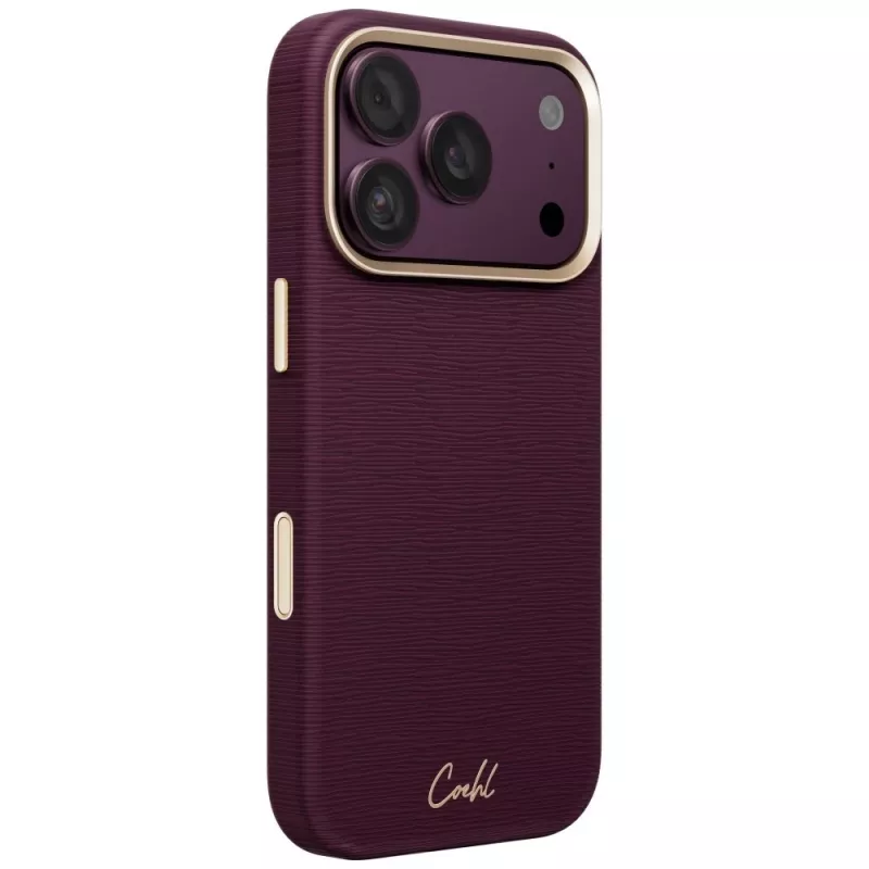 UNIQ Coehl Mirelle hoesje voor iPhone 18 Pro / 17 Pro Magnetic Charging bordeaux