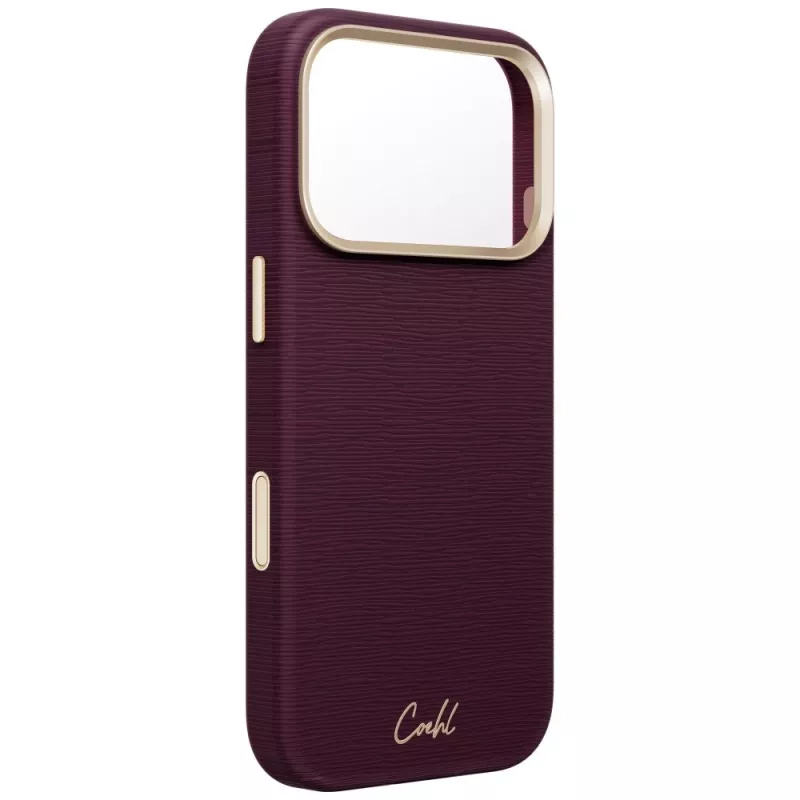 UNIQ Coehl Mirelle hoesje voor iPhone 18 Pro / 17 Pro Magnetic Charging bordeaux