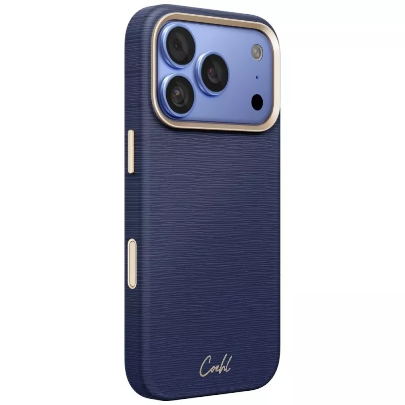 UNIQ Coehl Mirelle hoesje voor iPhone 18 Pro / 17 Pro magnetisch laden blauw