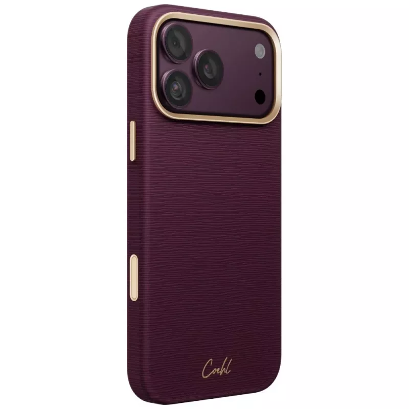 UNIQ Coehl Mirelle hoesje voor iPhone 18 Pro Max / 17 Pro Max Magnetic Charging bordeaux