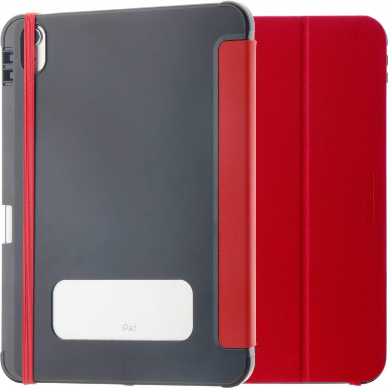 OtterBox React Series ultra-slim flip-hoes voor Apple iPad 10,9 inch (10e generatie) – zwart/rood