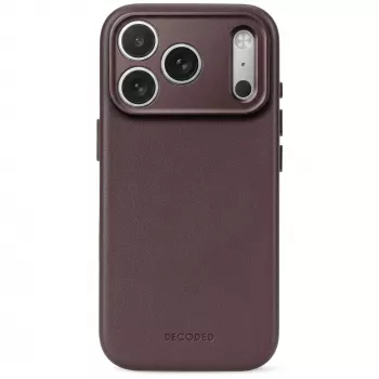 Decoded Leather Backcover – leren hoes voor iPhone 18 Pro / 17 Pro, compatibel met MagSafe (chocolat brown)