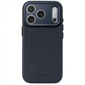 Decoded Leather Backcover – leren hoes voor iPhone 18 Pro Max / 17 Pro Max, compatibel met MagSafe (middernacht)