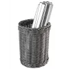 APS bestekmand ECONOMIC, diameter: 120 mm, grijs polypropyleen, handgevlochten, hoogte: 150 mm