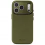 Decoded Leather Backcover – leren hoes voor iPhone 18 Pro / 17 Pro, compatibel met MagSafe (mosgroen)